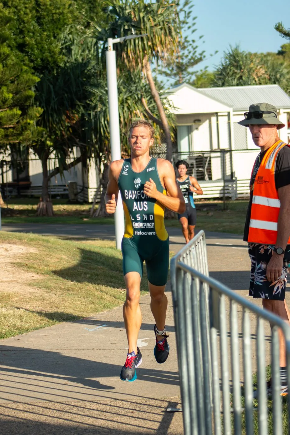 Triathlon run leg — solo athlete